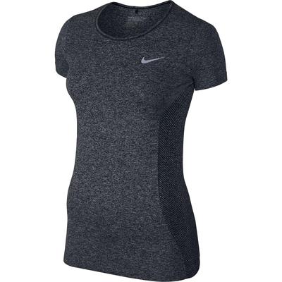 Nike Womens Dri-FIT Knit Top - Dark Grey/Black - main image