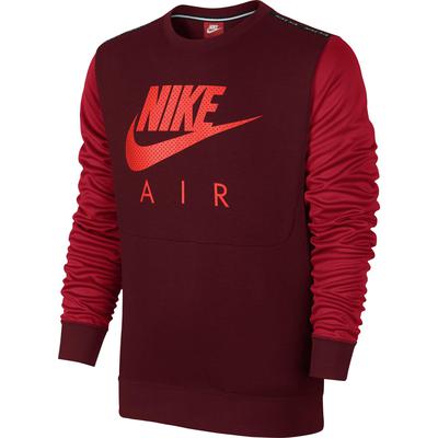 Nike Mens Air Hybrid Fleece Crew Long Sleeve Top - Red - main image