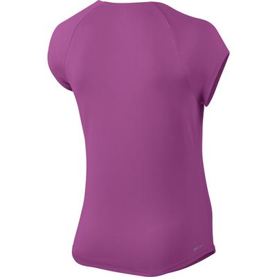 Nike Womens Pure Cap-Sleeve 'V' Top - Purple - main image