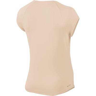 Nike Womens Pure Cap Sleeve 'V' Top - Guava Ice/White - main image