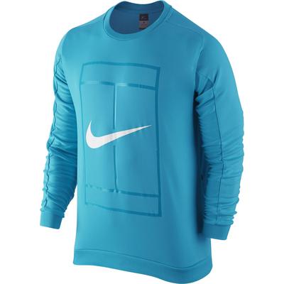 Nike Mens Court Crew Long Sleeve Top - Omega Blue - main image