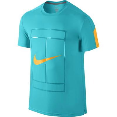 Nike Mens Court Graph Crew - Omega Blue/Laser Orange - main image