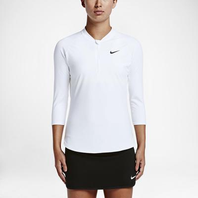 Nike Womens Dry 3/4 Sleeve Tennis Top - White - main image