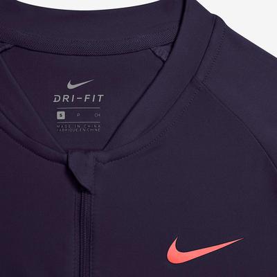 Nike Womens Dry 3/4 Sleeve Tennis Top - Purple/Bright Mango - main image