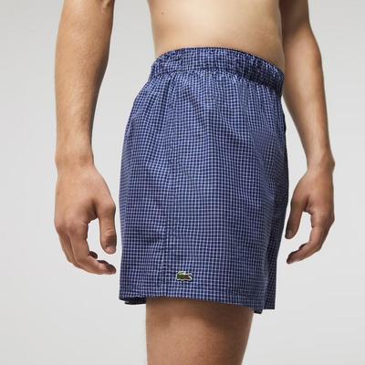 Lacoste Mens Authentic Striped Boxers (3 Pack) - Blue/White - main image