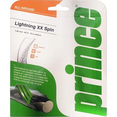 Prince Lightning XX Spin Tennis String Set - Clear/White