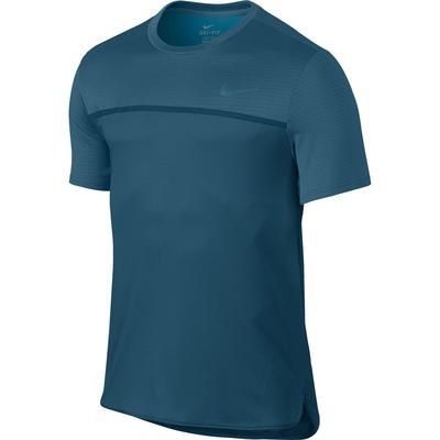 Nike Mens Court Challenger Crew Top - Neo Turquoise/Green Abyss - main image