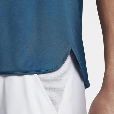 Nike Mens Court Challenger Crew Top - Neo Turquoise/Green Abyss - main image