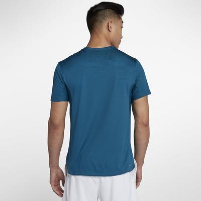 Nike Mens Court Challenger Crew Top - Neo Turquoise/Green Abyss - main image