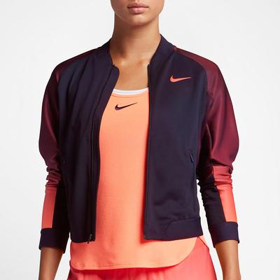 Nike Womens Court Tennis Jacket - Purple/Bright Mango - main image