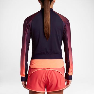 Nike Womens Court Tennis Jacket - Purple/Bright Mango - main image