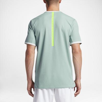 Nike Mens Dry RF Top - Cannon/Electric Green - main image