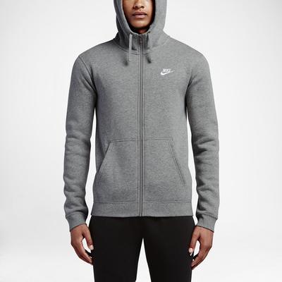 Nike Mens Sportswear Full-Zip Hoodie - Dark Grey Heather - main image