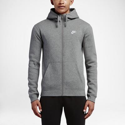 Nike Mens Sportswear Full-Zip Hoodie - Dark Grey Heather - main image