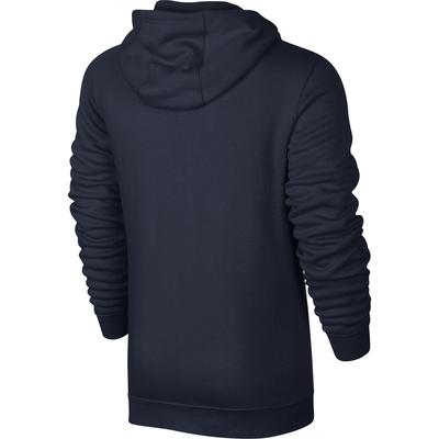 Nike Mens Sportswear Full-Zip Hoodie - Obsidian/White - Tennisnuts.com