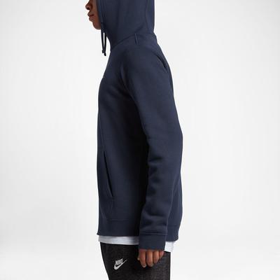 Nike Mens Sportswear Full-Zip Hoodie - Obsidian/White