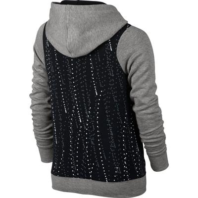 Nike Girls Sportswear Hoodie - Black/Grey - main image