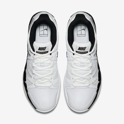 Nike Mens Air Vapor Advantage Carpet Tennis Shoes White Black 10 White