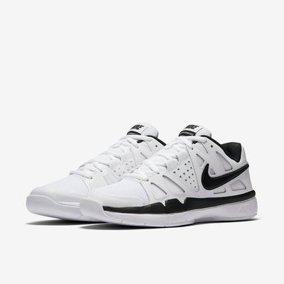 Nike Mens Air Vapor Advantage Carpet Tennis Shoes White Black 10 White