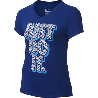 Nike Girls "Just Do It" Tee - Deep Royal Blue - main image