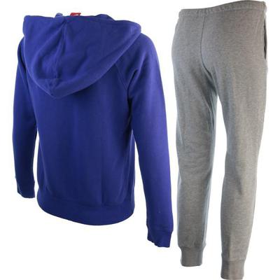 Nike Girls Graphic Colour-Blocked Tracksuit - Purple/Grey - main image
