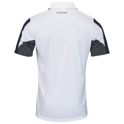 Head Mens Club Tech Polo Shirt - White/Dark Blue