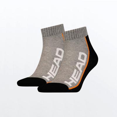 Head Performance Quarter Socks (2 Pairs) - Grey/Black - main image
