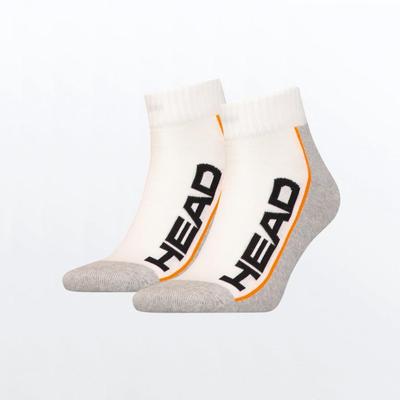 Head Performance Quarter Socks (2 Pairs) - White/Grey