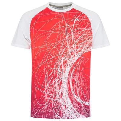 Head Mens Performance Paris Tee - White/Tangerine
