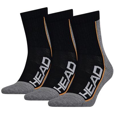 HEAD Performance Short Crew Socks (3 Pairs) - Black/Orange - main image