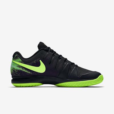 Nike Mens Zoom Vapor 9.5 Tour QS Tennis Shoes - Black/Green - main image