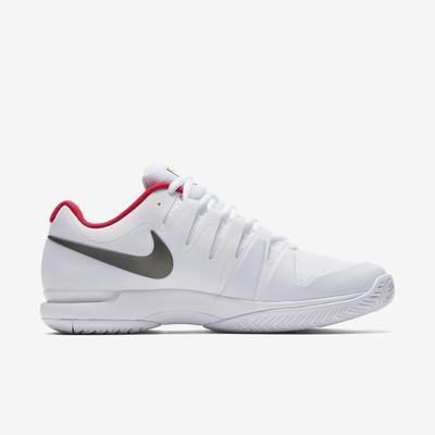 Nike Mens Zoom Vapor 9.5 Tour QS Tennis Shoes - White/Red
