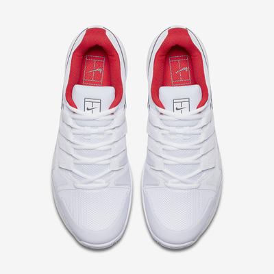 Nike Mens Zoom Vapor 9.5 Tour QS Tennis Shoes - White/Red - main image