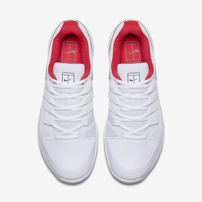 Nike Mens Zoom Vapor 9.5 Tour QS Tennis Shoes - White/Red - main image