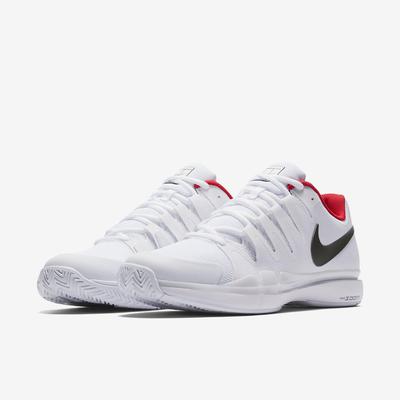 Nike Mens Zoom Vapor 9.5 Tour QS Tennis Shoes - White/Red - main image