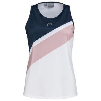 Head Womens Perf Tank Top - White/Dark Blue/Light Pink - main image