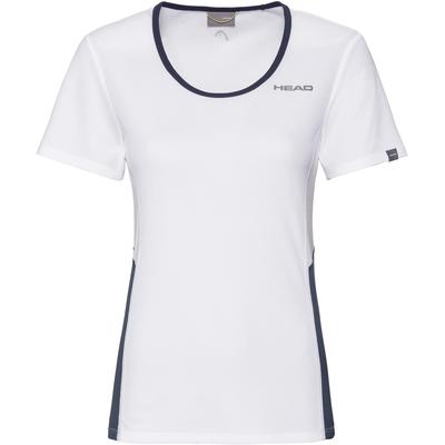 Head Womens Club Tech T-Shirt - White/Dark Blue