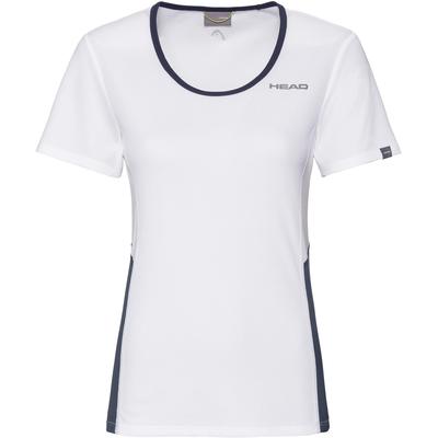 HEAD Womens Club Tech T-Shirt - White/Dark Blue - main image