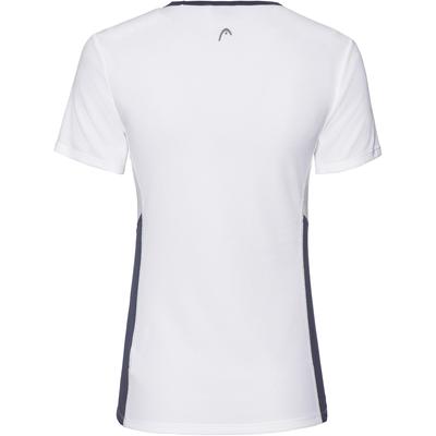 HEAD Womens Club Tech T-Shirt - White/Dark Blue - main image