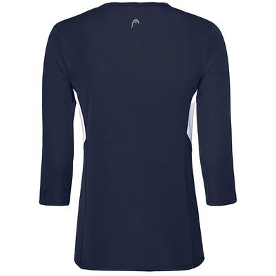 Head Womens Club Tech 3/4 Sleeve Shirt - Dark Blue