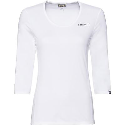 Head Womens Club Tech 3/4 Sleeve Shirt - White