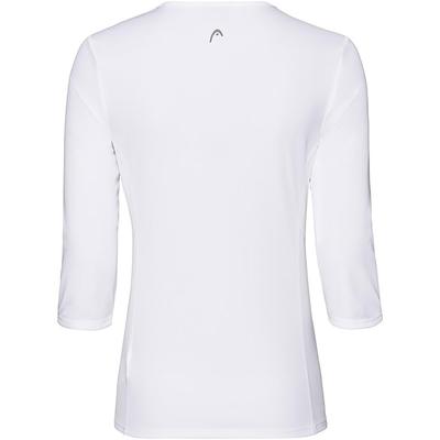 Head Womens Club Tech 3/4 Sleeve Shirt - White