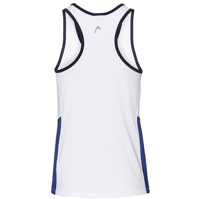 Head Womens Club Tank Top - White/Royal Blue