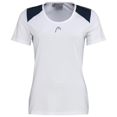 HEAD Womens Club Tech Tee - White/Dark Blue - main image