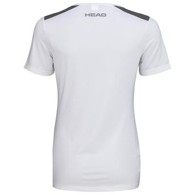 HEAD Womens Club Tech Tee - White/Dark Blue - main image