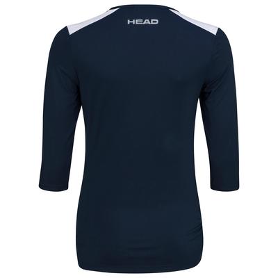 HEAD Womens Club Tech 3/4 Sleeve Top - Dark Blue - main image