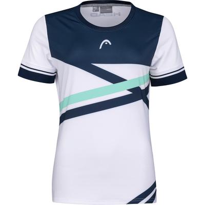 HEAD Womens Performance Tee - White/Dark Blue/Mint - main image