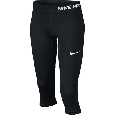 Nike Girls Pro Capri Tights - Black/White - main image