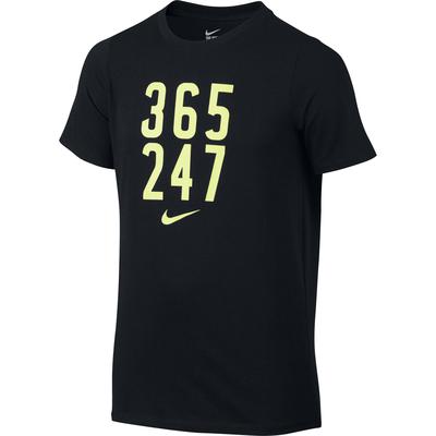 Nike Boys 365/247 Short-Sleeve Training Shirt - Black/Volt - main image