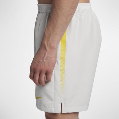 Nike Mens Dry 7 Inch Tennis Shorts - Vast Grey/Bright Citron - main image